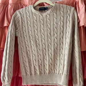 Polo Ralph Lauren Beige Cable Knit Sweater